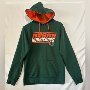 STADIUM ATHLETICS Miami Hurricanes Green Hoodie Size Medium